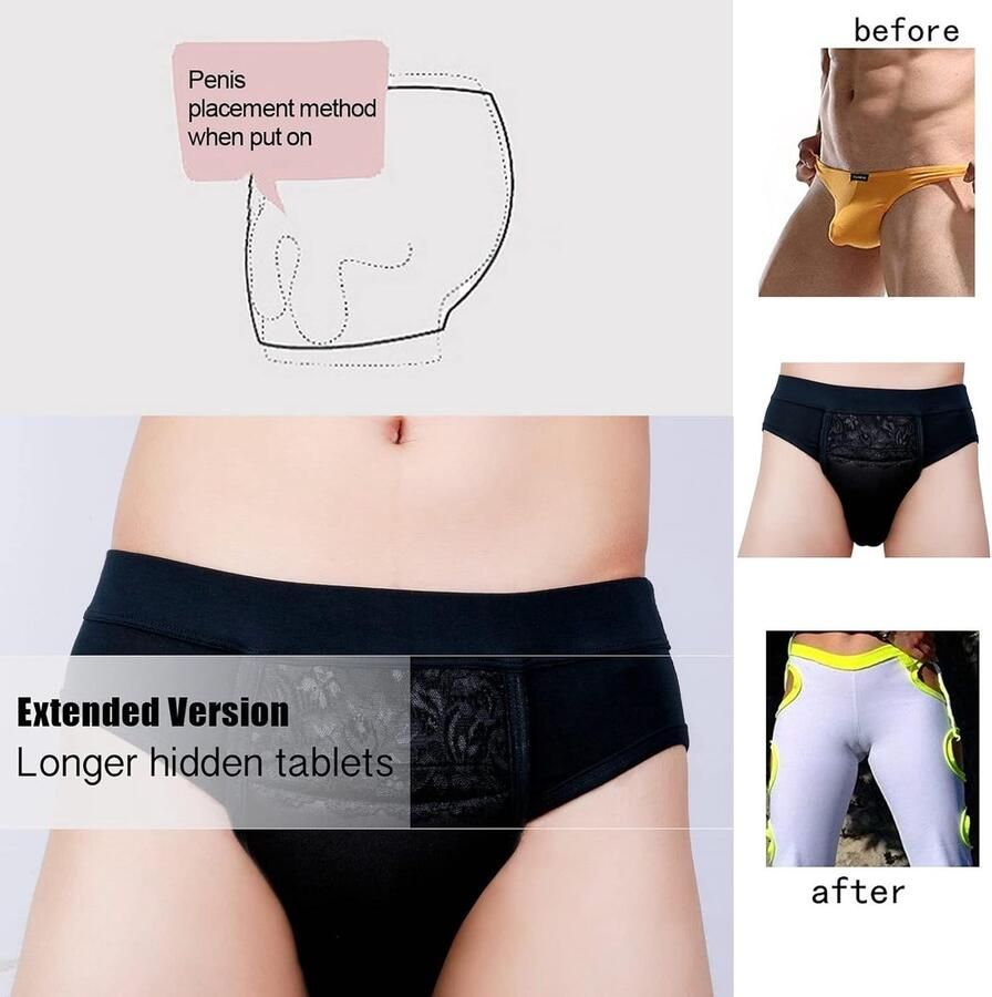 Hiding Gaff Panty Shaping Pant Herenondergoed voor Crossdresser Transgender