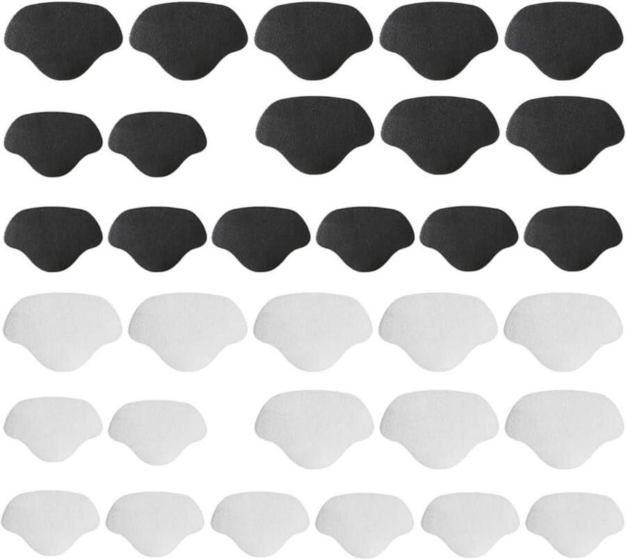 Hielbeschermers en kussentjes voor schoenen 32 stuks hielpads voor hoge hakken en sportschoenen zwart wit reparatie en comfort