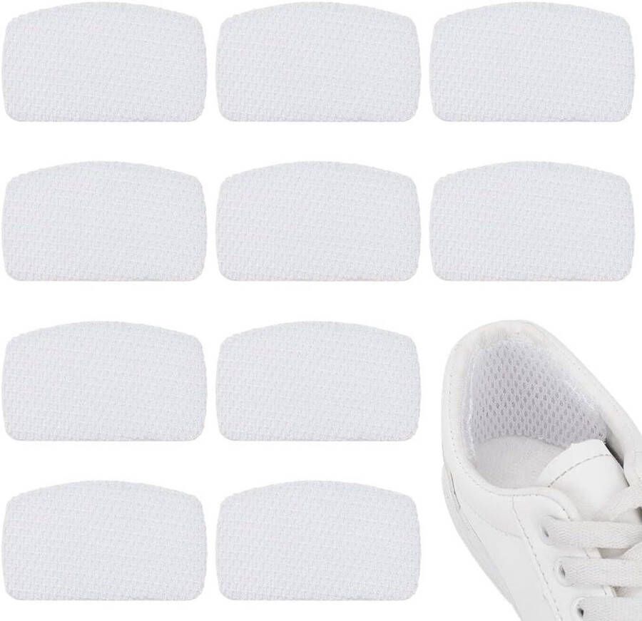 Hielreparatiepads 10 mm dik wit zelfklevend 3 mm ademend 10 stuks. Bescherming en comfort voor sportschoenen met drukontlasting