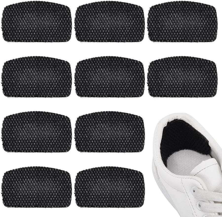 Hielreparatiepads voor sportschoenen 10 mm dik zwart zelfklevend en ade d ideaal voor drukontlasting en comfort in sneakers