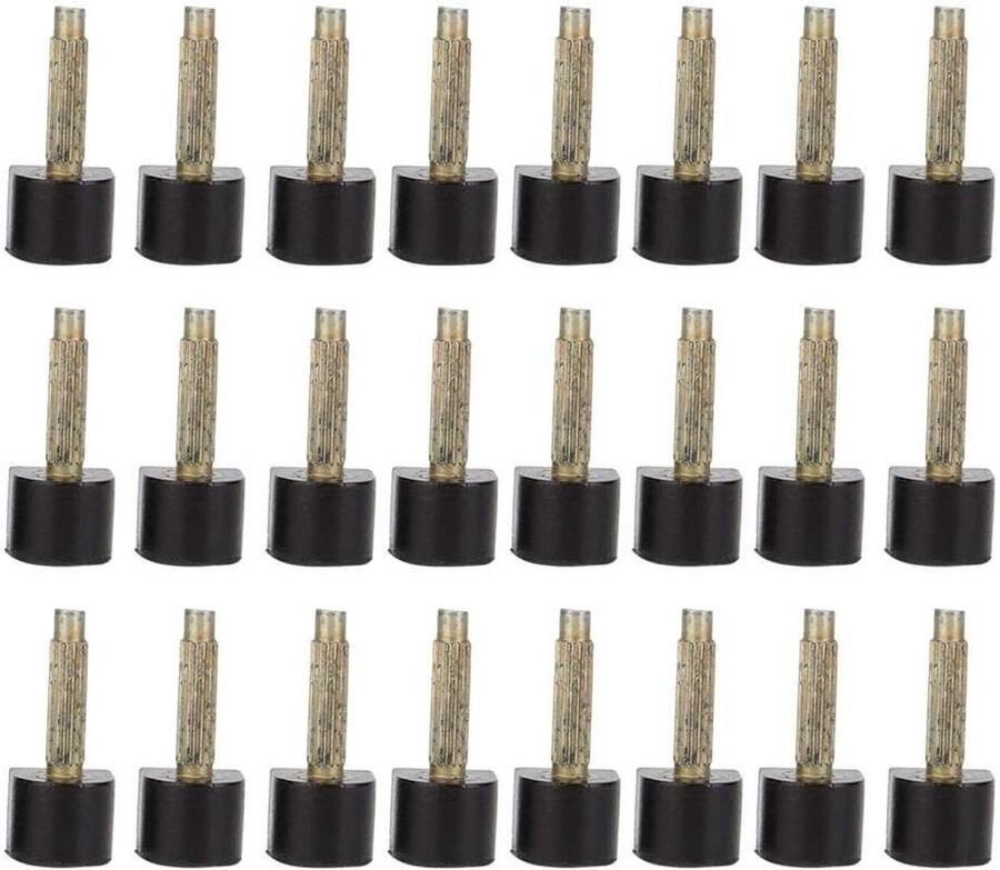 Hielspelden Set Reparatieset Schoenen Repareren Antislip Oppervlak 24 Stuks 8x8mm Zwart