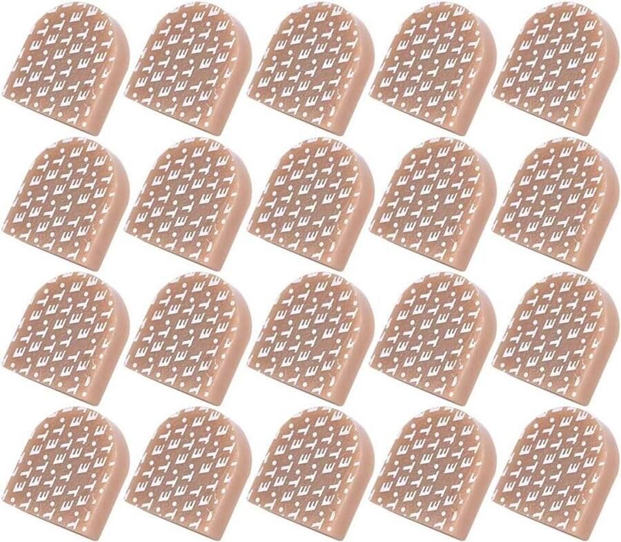 Hieltips Vervangen Hielpluggen Schoenreparatie Schoenen Repareren Universele Pasvorm 21.5 x 23 mm Beige