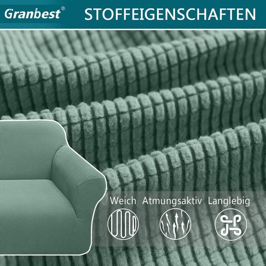 High Stretch bankovertrek moderne bankovertrek jacquard elastische bankovertrek voor woonkamer beschermer tegen honden en huisdieren (2-zits salie)