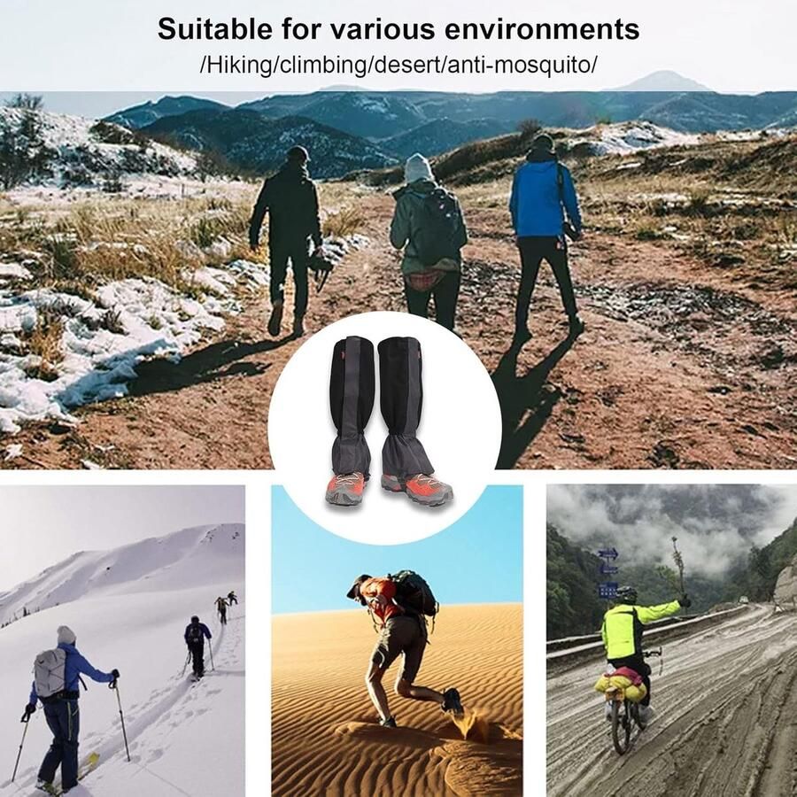 Hiking Boots Snow Leggings Waterproof Hiking Socks Outdoor Activities Protection Waterproof Gaiters voor Hiking Hunting Skiing Snow Rain Mud Wind 1 Paar