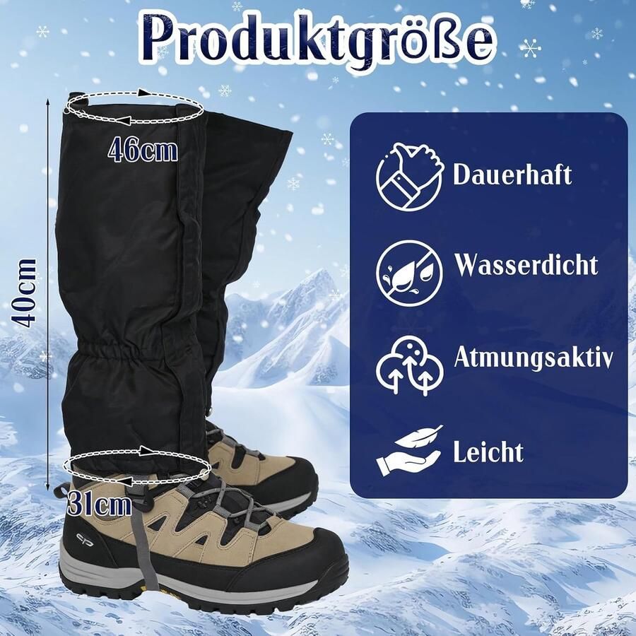 Hiking gaiters voor bescherming tegen modder en water tijdens outdoor activiteiten lichtgewicht en duurzaam