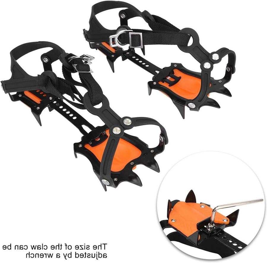 Hiking Schoenen voor Mannen met TPU Rubber en Manganese Staal Draagbare Outdoor Sportschoenen met 10 Tanden voor IJs en Sneeuwbeklimming