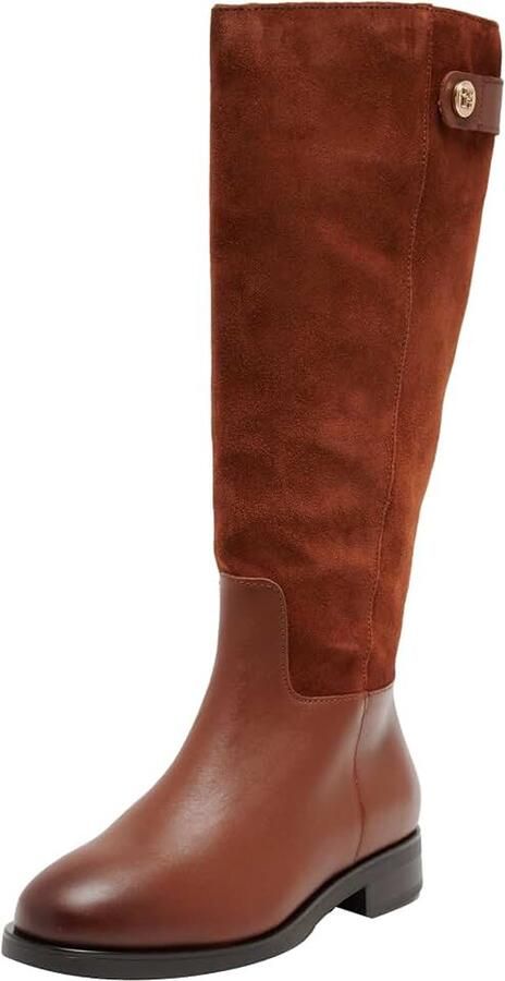 Hilfiger dames Th Stud Leather Mix Long Boot Fw0fw08341Hoge laarzen