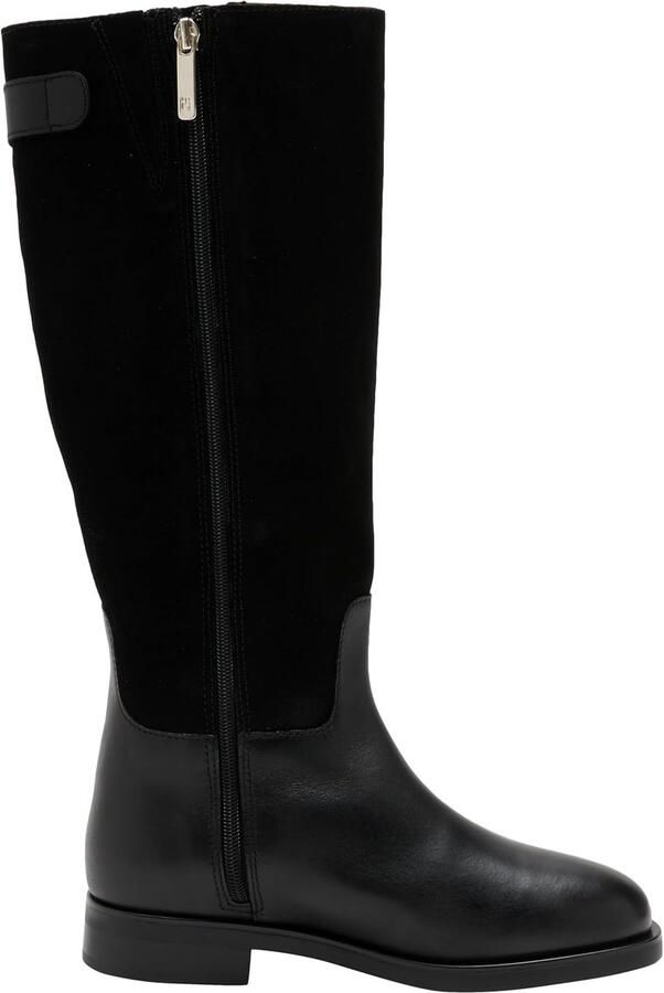 Hilfiger dames Th Stud Leder Mix Lange Boot (Fw0fw08341) Hoge laarzen
