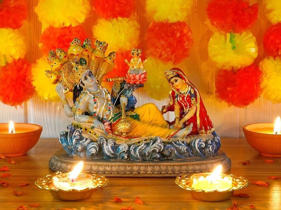 Hindoe God Heer Vishnu Standbeeld 8.3 L Mahavishnu beeldje Goddelijke Hindoe Godheid voor Spirituele Aanbidding Home Office Studio Hotel Decor Mandir Tempel Altaar Diwali Puja Item