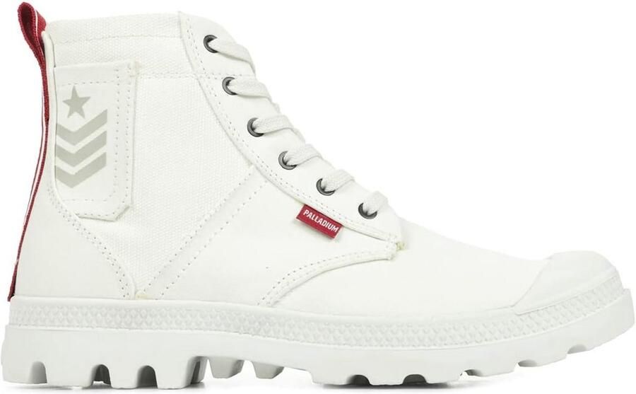 Hoge Canvas Enkellaarzen Militaire Stijl Met Veters Waterafstotend