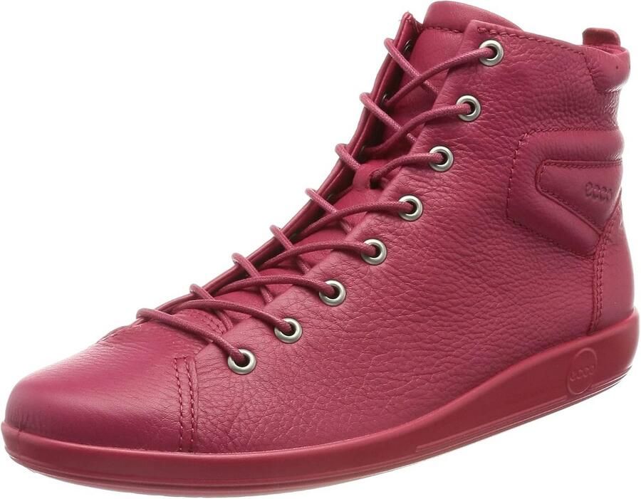 Hoge Comfortabele Dames Sneakers met Veters Zacht Leer