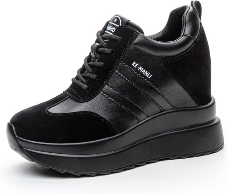Hoge Damessneakers met Verborgen Sleehak voor Luchtige en Elegante Look