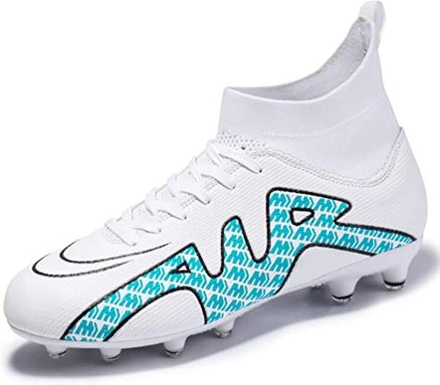 Hoge Enkel Voetbalschoenen voor Heren Antislip Professionele Trainingsschoenen voor Gras en Kunstgras