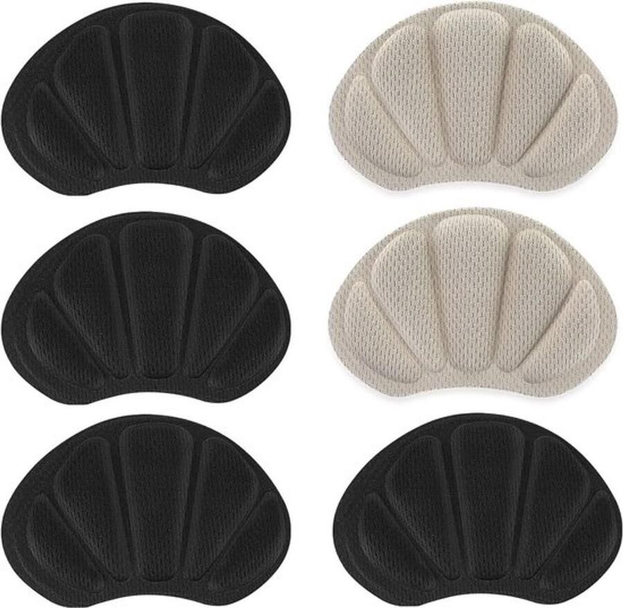 Hoge Hak Kussens voor Strakkere Pasvorm en Pijnpreventie Set van 3 Inleggers voor Sportschoenen met Achterkussen Beschermers Beige en Zwart Vrouwen sokken met Te Grote Schoenen Voorkom Blaren