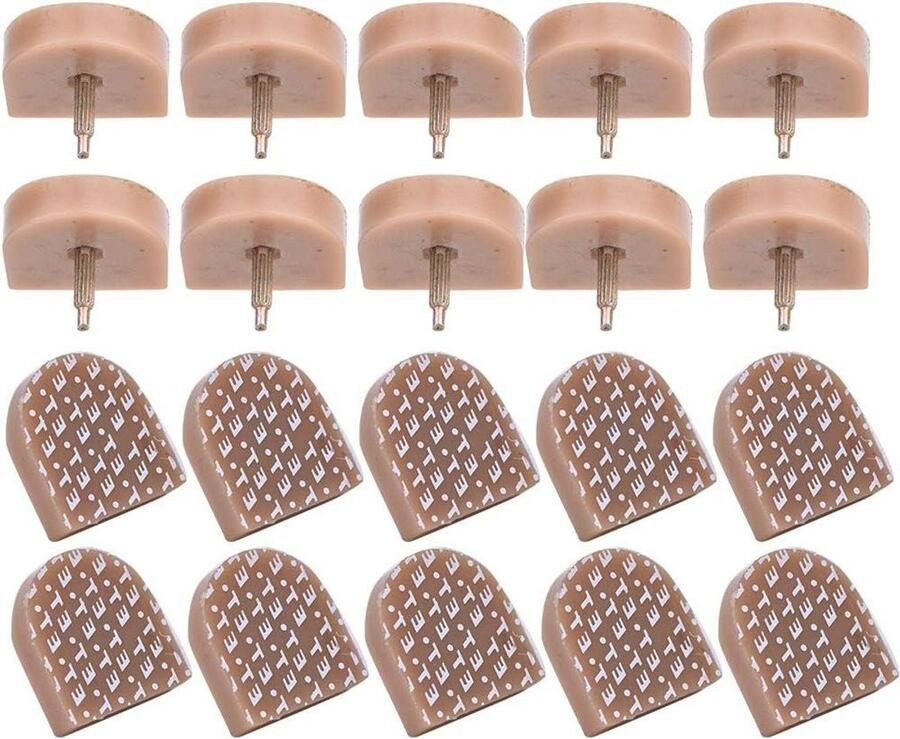 Hoge hak tips Hakschuilen vervanging Schoen reparatie Antislip oppervlak 10 paar Zwart
