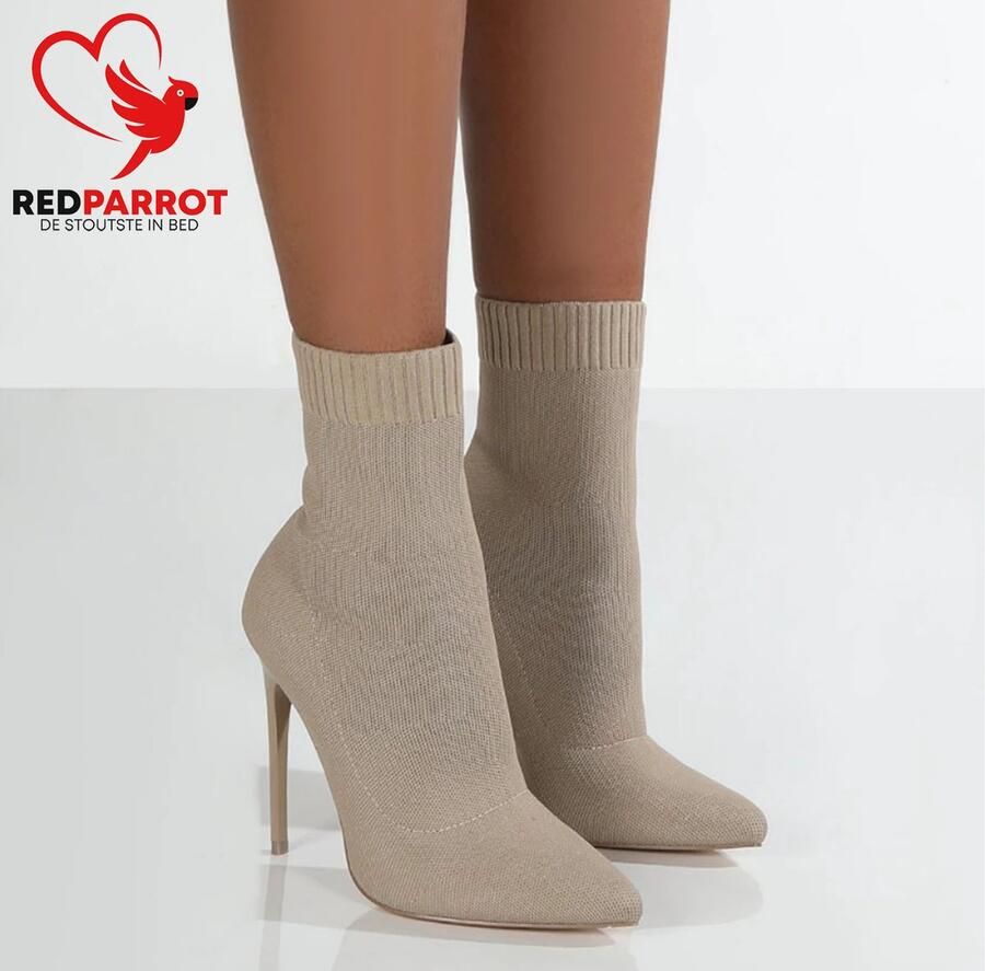 Hoge Hakken Beige Marble Deluxe Elegante Hak Enkellaars Enkellaarzen Naaldhak Schoen Schoenen Dames Erotisch Naaldhakken Lingerie Pumps Laarzen Laars Beige