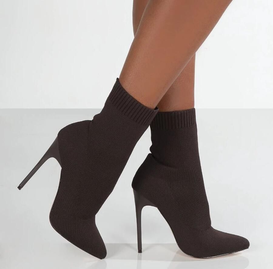 Hoge Hakken Pelican Fly Deluxe Elegante Hak Naaldhak Schoen Schoenen Dames Erotisch Naaldhakken Lingerie Pumps Laarzen Laars Zwart - Foto 2