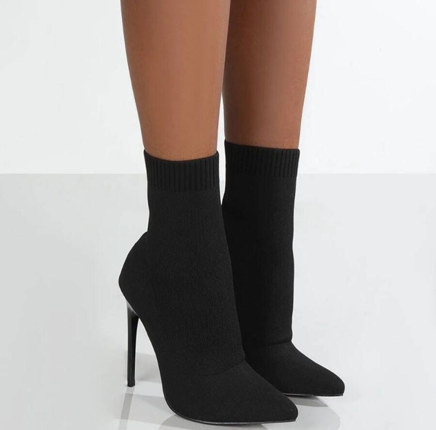 Hoge Hakken Pelican Fly Deluxe Elegante Hak Naaldhak Schoen Schoenen Dames Erotisch Naaldhakken Lingerie Pumps Laarzen Laars Zwart