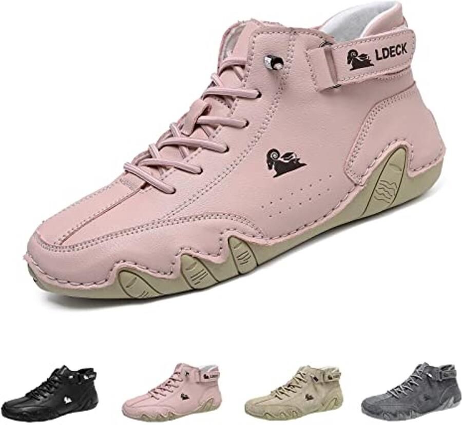 Hoge handgemaakte laarzen voor dames met klittenband Waterdicht lichtgewicht en antislip wandelschoenen