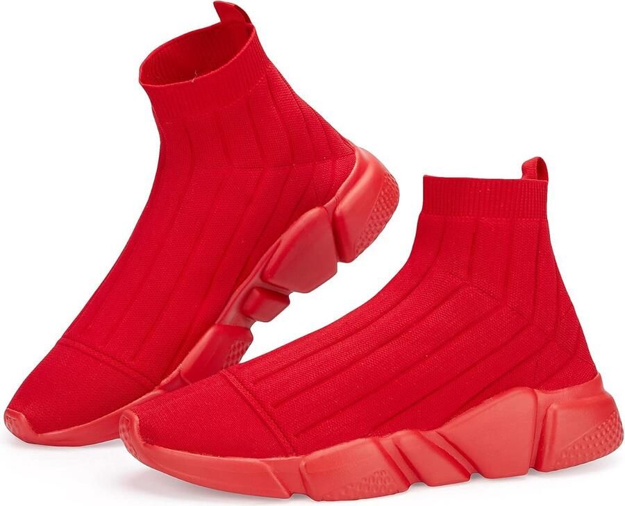 Hoge Heren Sneakers Ademend Instapper Fitness Casual Sportschoenen