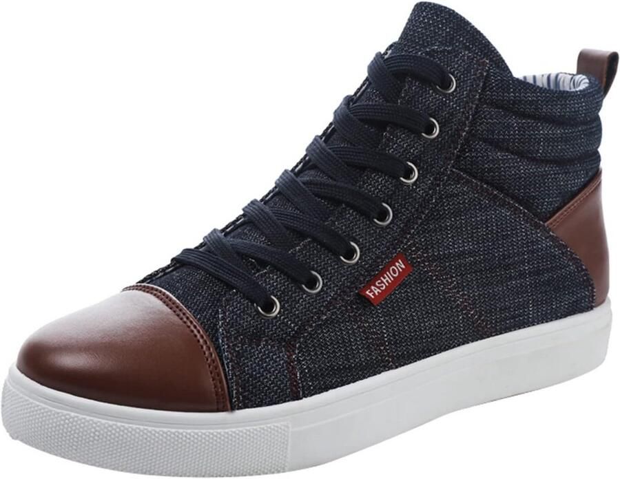 Hoge Heren Sneakers Canvas Sportschoenen voor Wandelen en Outdoor Antislip