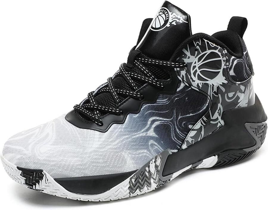 Hoge Basketbalschoenen voor Heren Comfortabele Mesh Sneakers voor Sport en Vrije Tijd