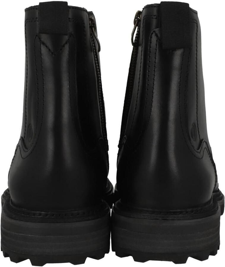 Hoge Herensneakers Zwart Leer Comfortabele Casual Laarzen