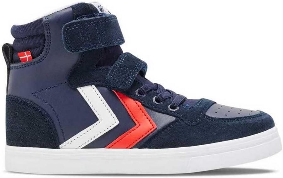 Hoge Kindersneakers Leer en Suède met Klittenband