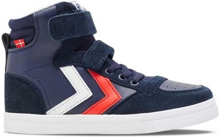 Hoge Kindersneakers Leer en Suède met Klittenband