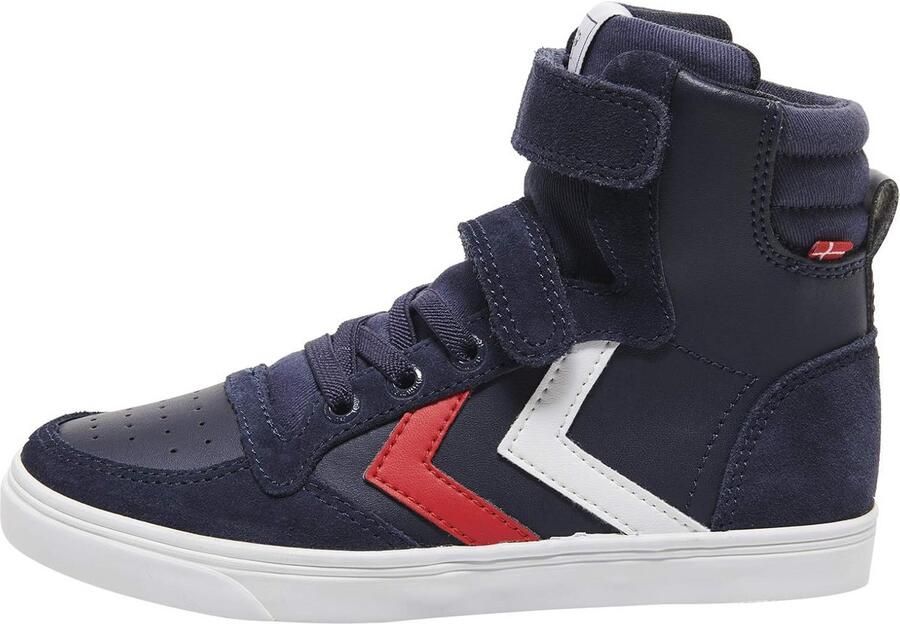 Hoge Kindersneakers Leer en Suède met Klittenband Sportieve Hoge Zwarte Sneakers