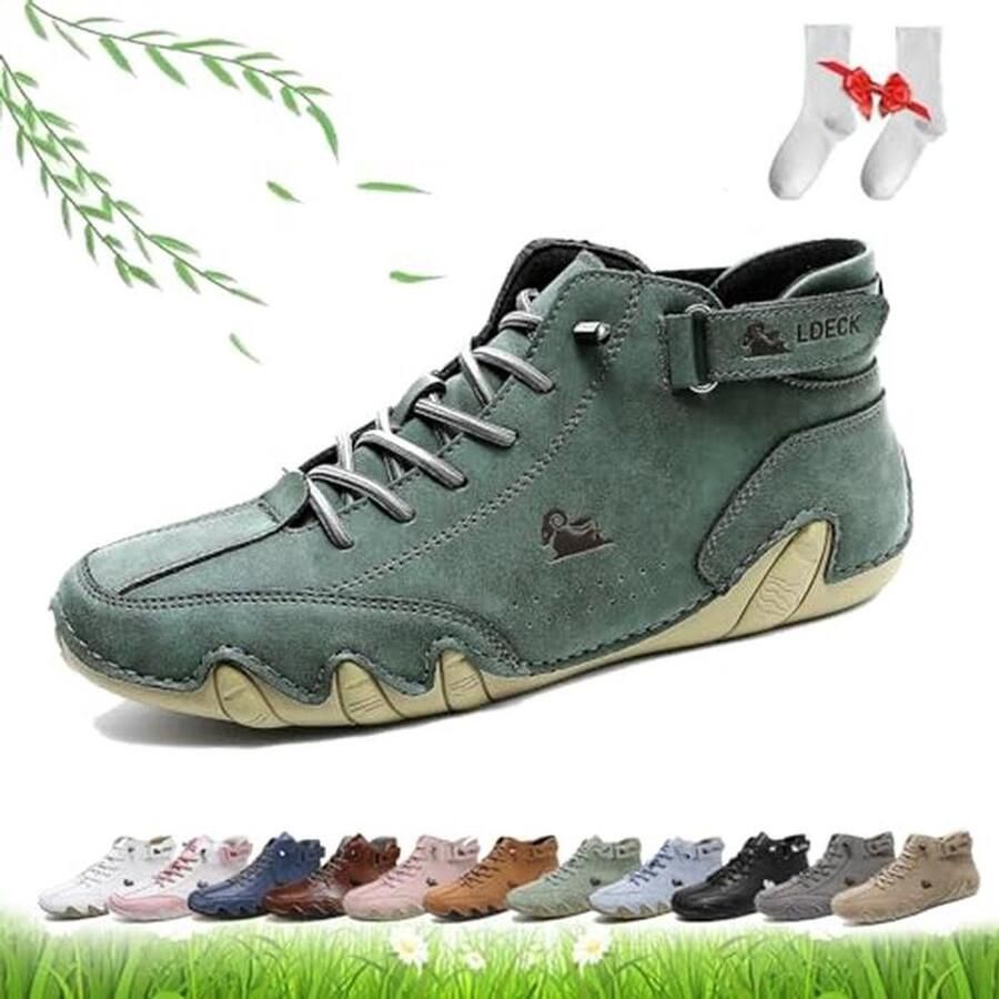 Hoge Laarzen Dames Handgemaakte Antislip Wandelschoenen