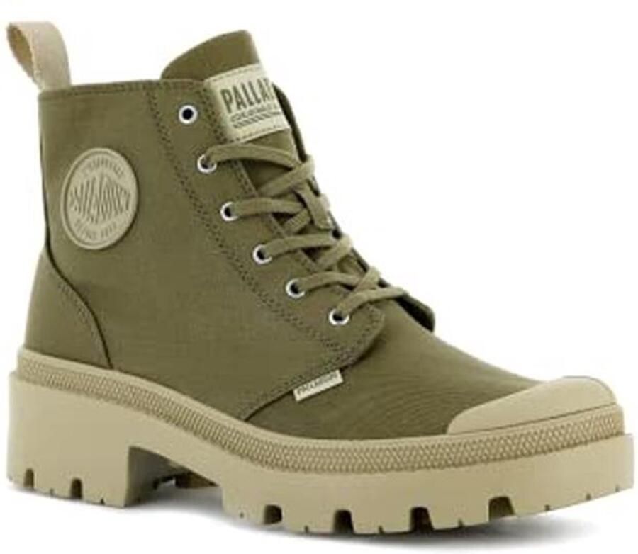 Dames Laarzen met Hoge Hiel van Zacht Twill Canvas