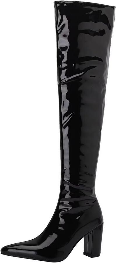 Hoge Overknee Laarzen met Blokhak voor Dames