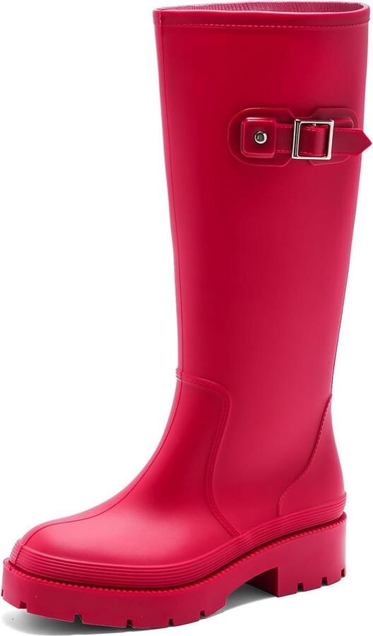 Hoge Rubberen Regenlaarzen Dames Waterdicht & Antislip Tuinlaarzen