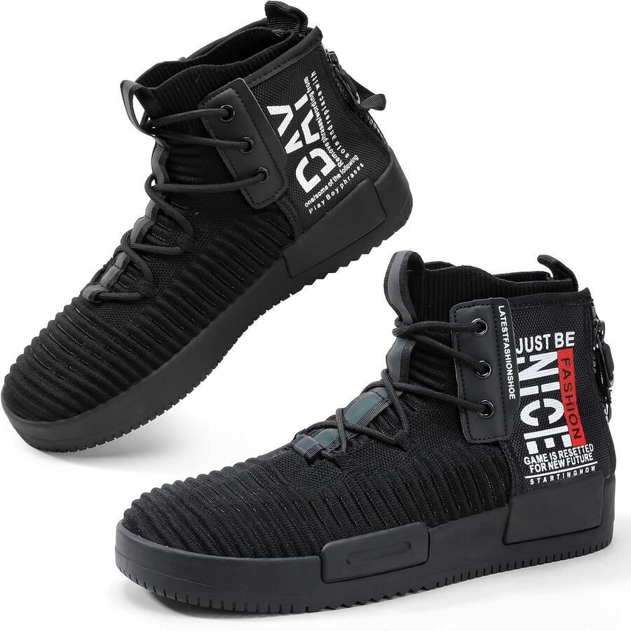Hoge Sneakers voor Mannen Ademend en Lichtgewicht Sportschoenen voor Hardlopen Fitness en Wandelen
