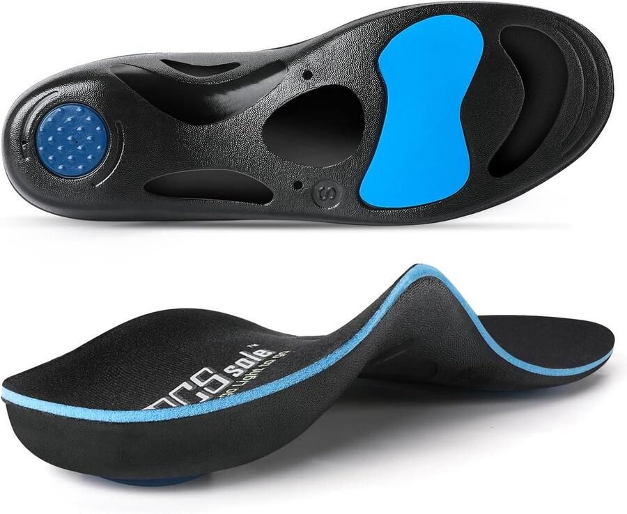 Hoge steunzool inlegzolen orthopedische inlegzolen fasciitis plantaris voetpijn comfort sportinzet voor platvoeten voetvalgus overpronatie voor nen en