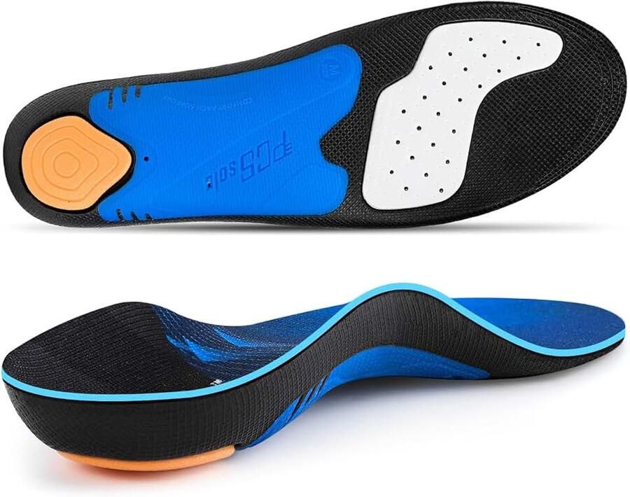 Hoge steunzool inlegzolen orthopedische inlegzolen fasciitis plantaris voetpijn comfort sportinzet voor platvoeten voetvalgus overpronatie voor nen en