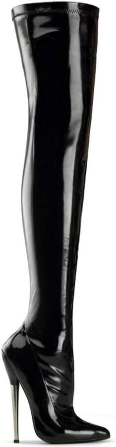 Hoge Stretch Dijlaarzen met Blokhakken