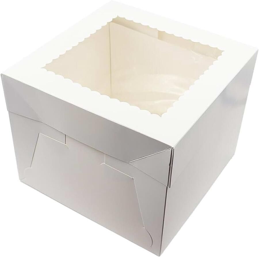 Hoge taartdoos van 25x25x 5 stuks voor verjaardagsfeestjes bruiloften bakverkoop familie-evenementen en meer