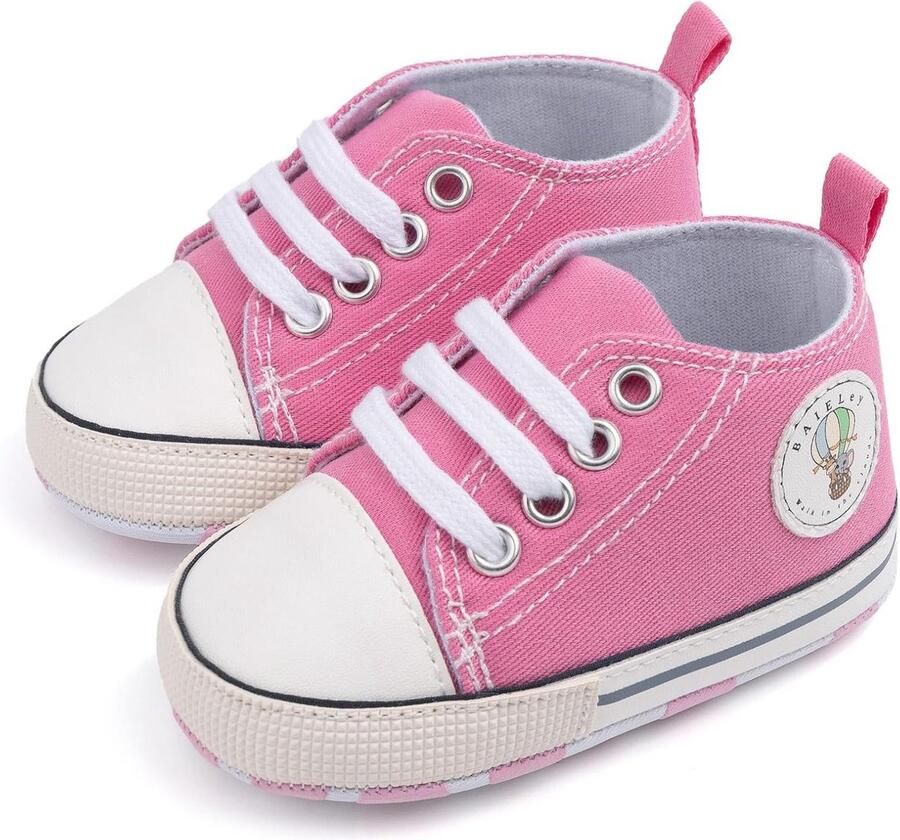 Hoge Top Baby Sneakers voor en Canvas Wandelschoenen voor Pasgeborenen