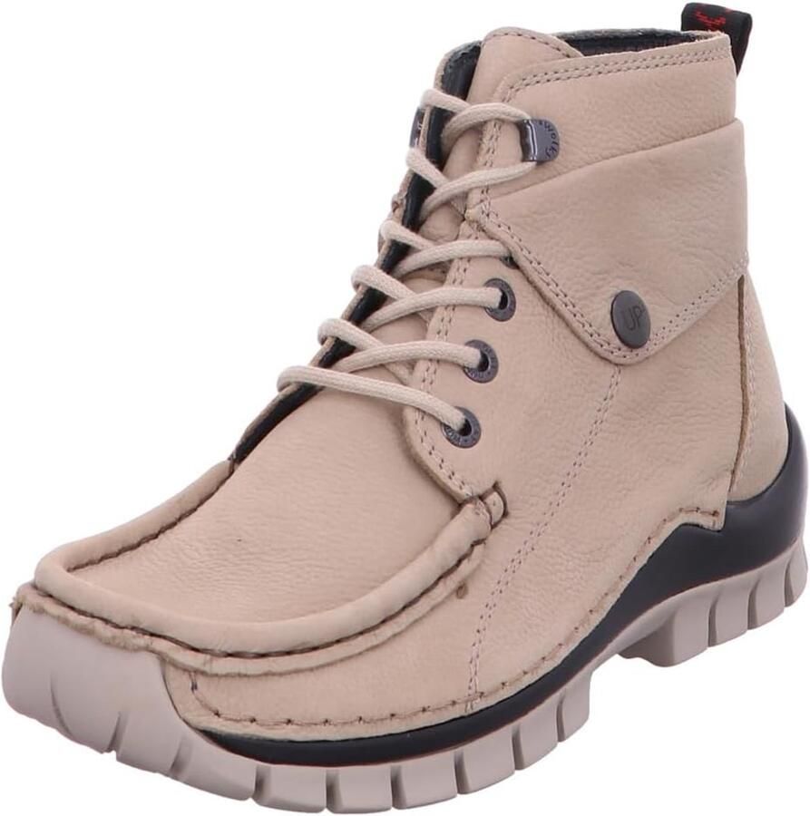 Hoge Veterschoenen Nubuck Laarzen Dagelijks Gebruik Leer Buitenmateriaal Enkel Schachthoogte Safari Kleur