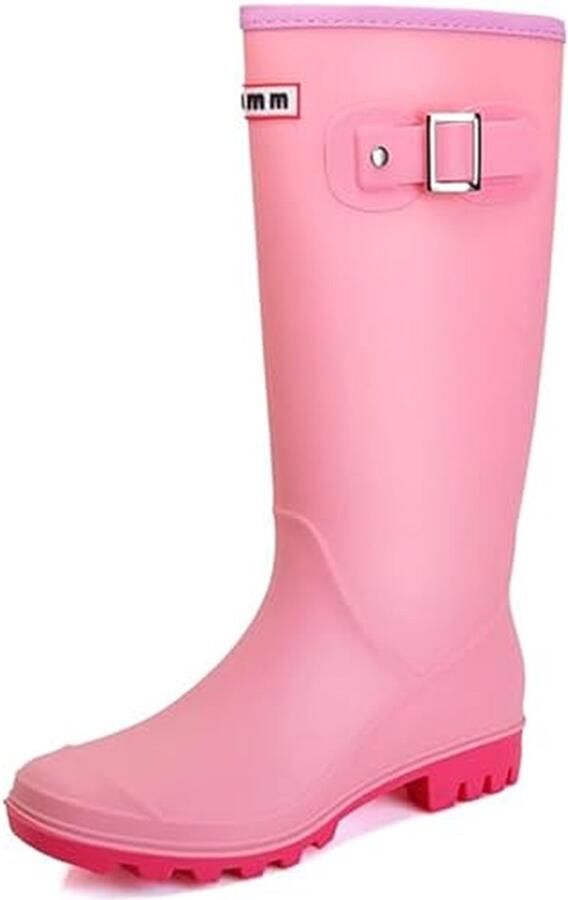 Hoge Waterdichte Rubberlaarzen Dames Antislip Wellington Boots voor Tuin en Regen