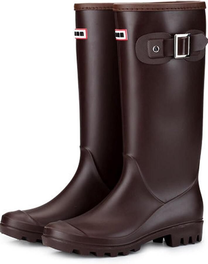 Hoge Waterdichte Rubberlaarzen voor Dames Antislip Wellington Boots en Tuinlaarzen