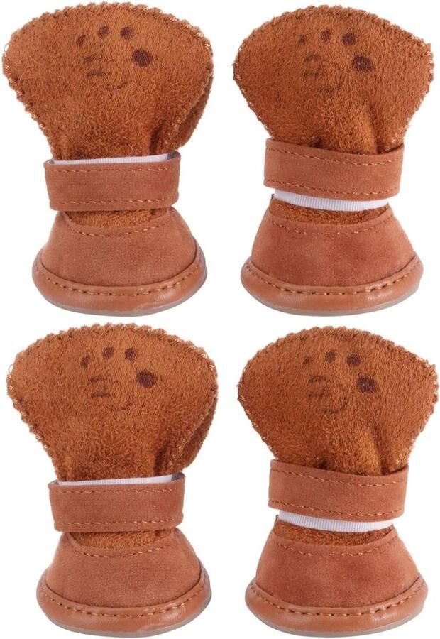 Honden Laarsjes Pootbeschermers Hond Buiten Wandelen Antislip Zool Maat XL Koffie
