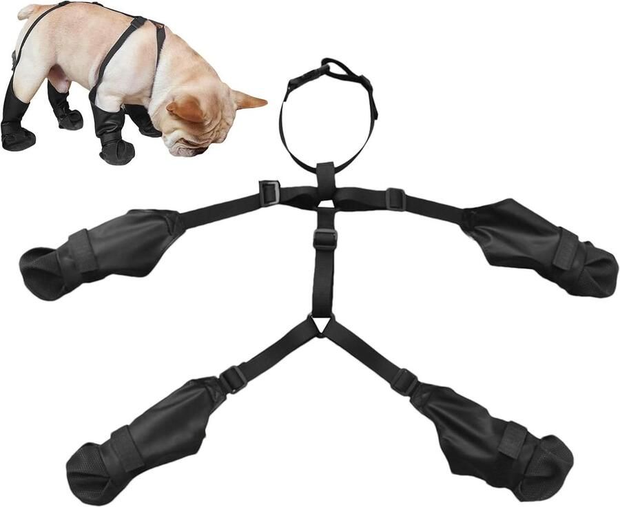Honden laarzen Potenbeschermers Poten bescher Antislip en waterdicht Maat L Meerkleurig