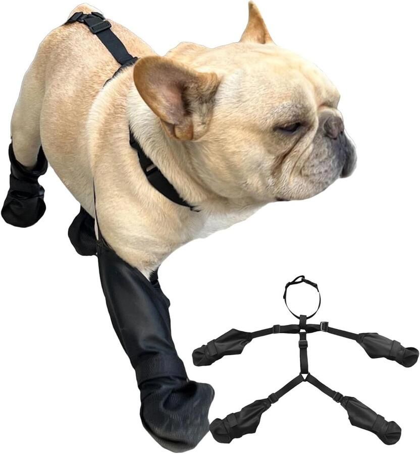 Honden Schoenen Pootbeschermers Outdoor Avonturen Antislip & Waterdicht Maat XS Zwart