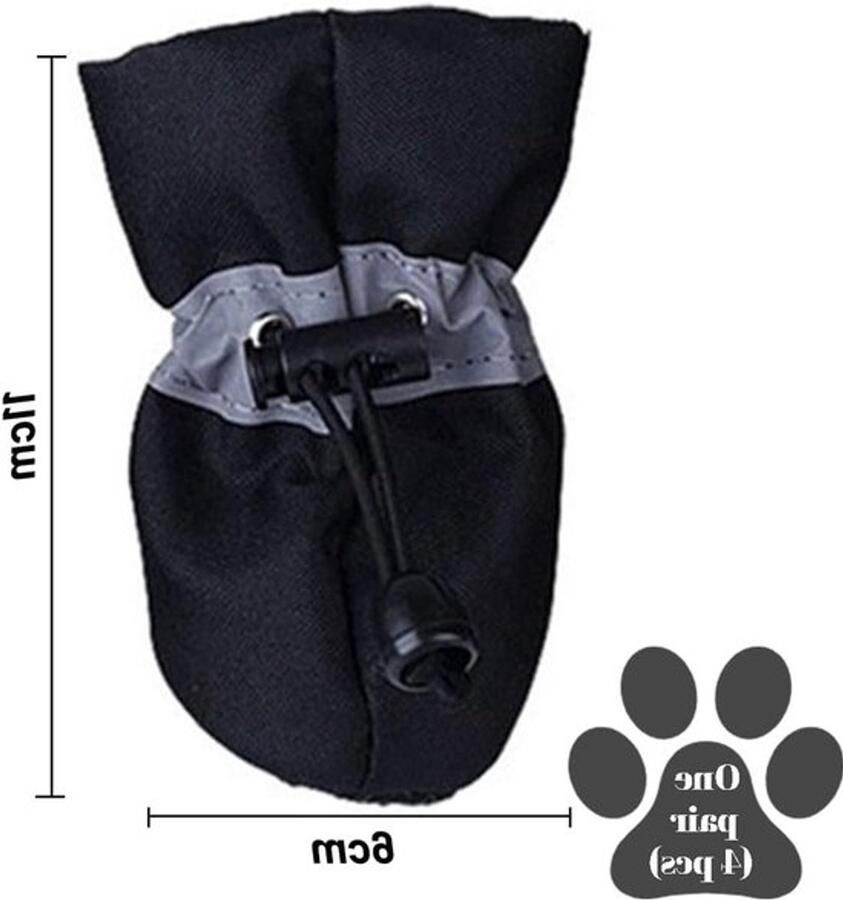 Honden Schoenen Set van 4 Waterdichte en Antislip Bescherming voor Pootjes Ideaal voor Winterse Activiteiten en Kleine Honden
