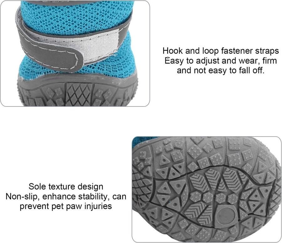 Honden Schoenen voor Zomer Ade d Outdoor Mesh Antislip Rubber Zolen Bescherming tegen Krassen en Likken