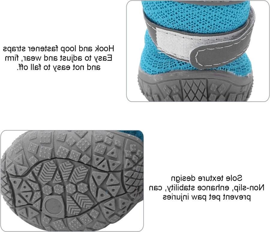 Honden Schoenen voor Zomer Ade d Outdoor Mesh Antislip Rubberzolen Bescherming tegen Krassen en Likken