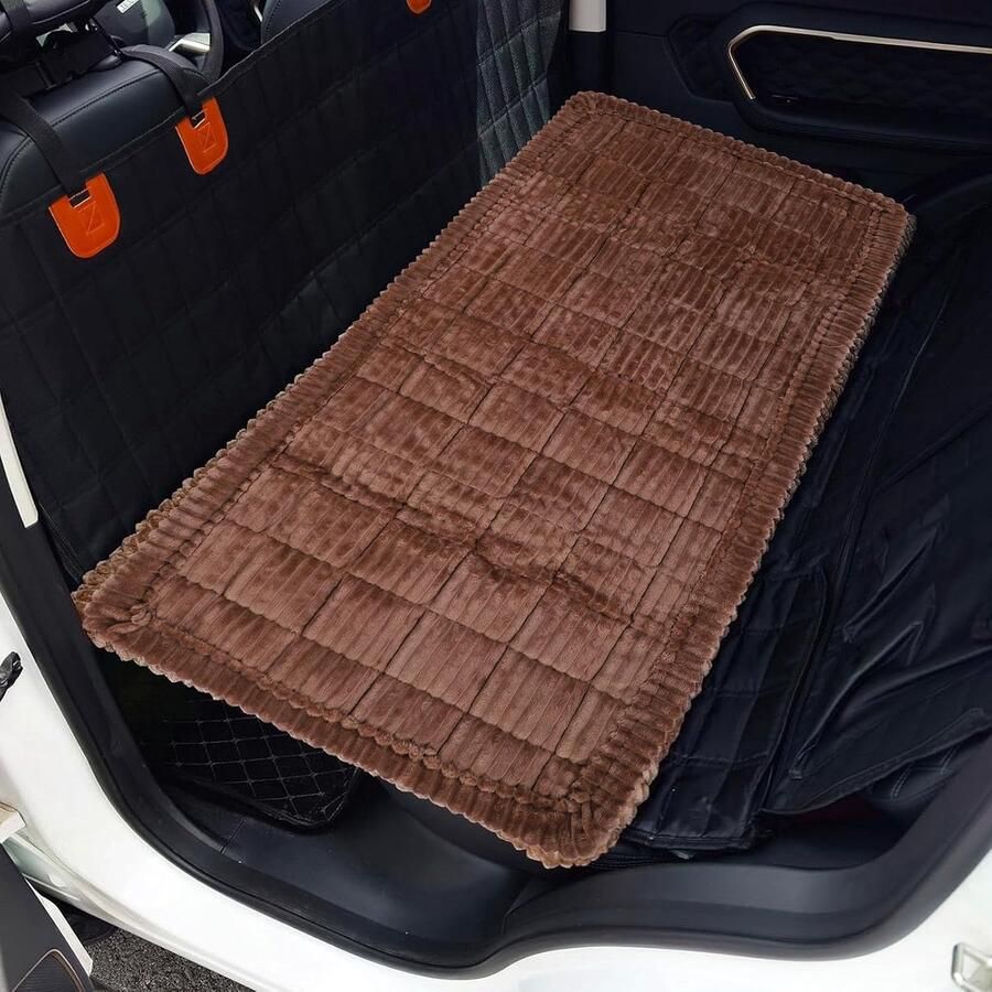 Hondendeken voor Autoachterbankverlenger 24 8'' X 54'' Antislip Reishuisdierdeken voor Achterbank Wasbaar Zacht Krasbestendig Universeel Geschikt voor Auto SUV Vrachtwagen (Grijs)